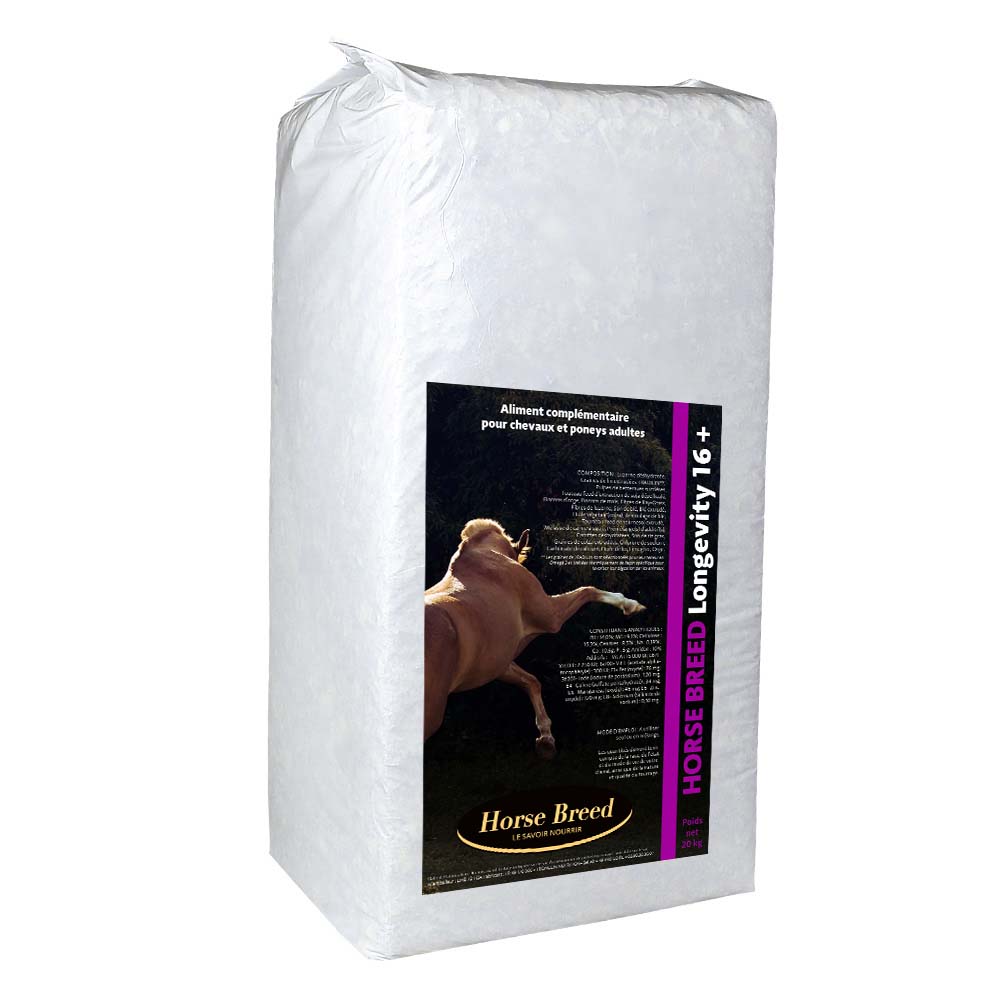 Aliment floconné fibreux HORSE BREED LONGEVITY 16+ - sac de 20 kg