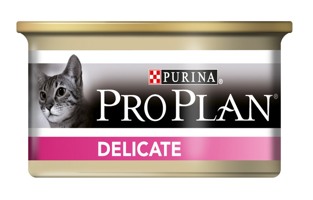 Aliment complet pour chat adulte à digestion sensible PRO PLAN DELICATE mousse de dinde - Plateau de 24 boites