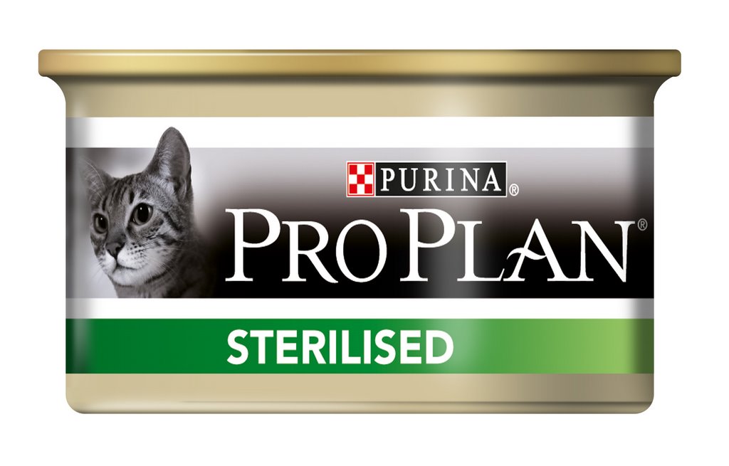 Aliment complet pour chat adulte stérilisé PRO PLAN STERILISED Thon et Saumon - plateau de 24 boites